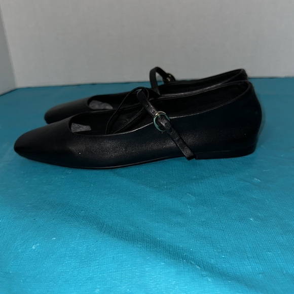 Zara Leather Ballerina Flats - Picture 3 of 9